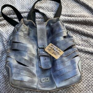 Bed stu Stylish Blue Leather Backpack
